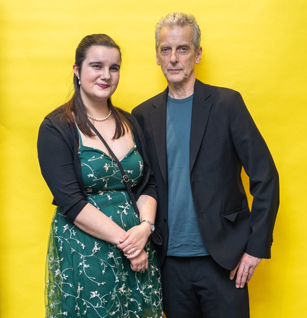 Actor Peter Capaldi with co-host Claire Wilden