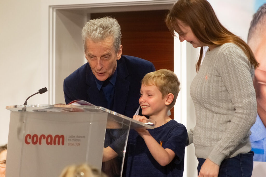 Peter Capaldi with primary finalist Jayden