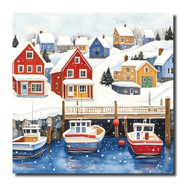 Christmas Fishing Boats