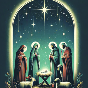 Star over the Manger card
