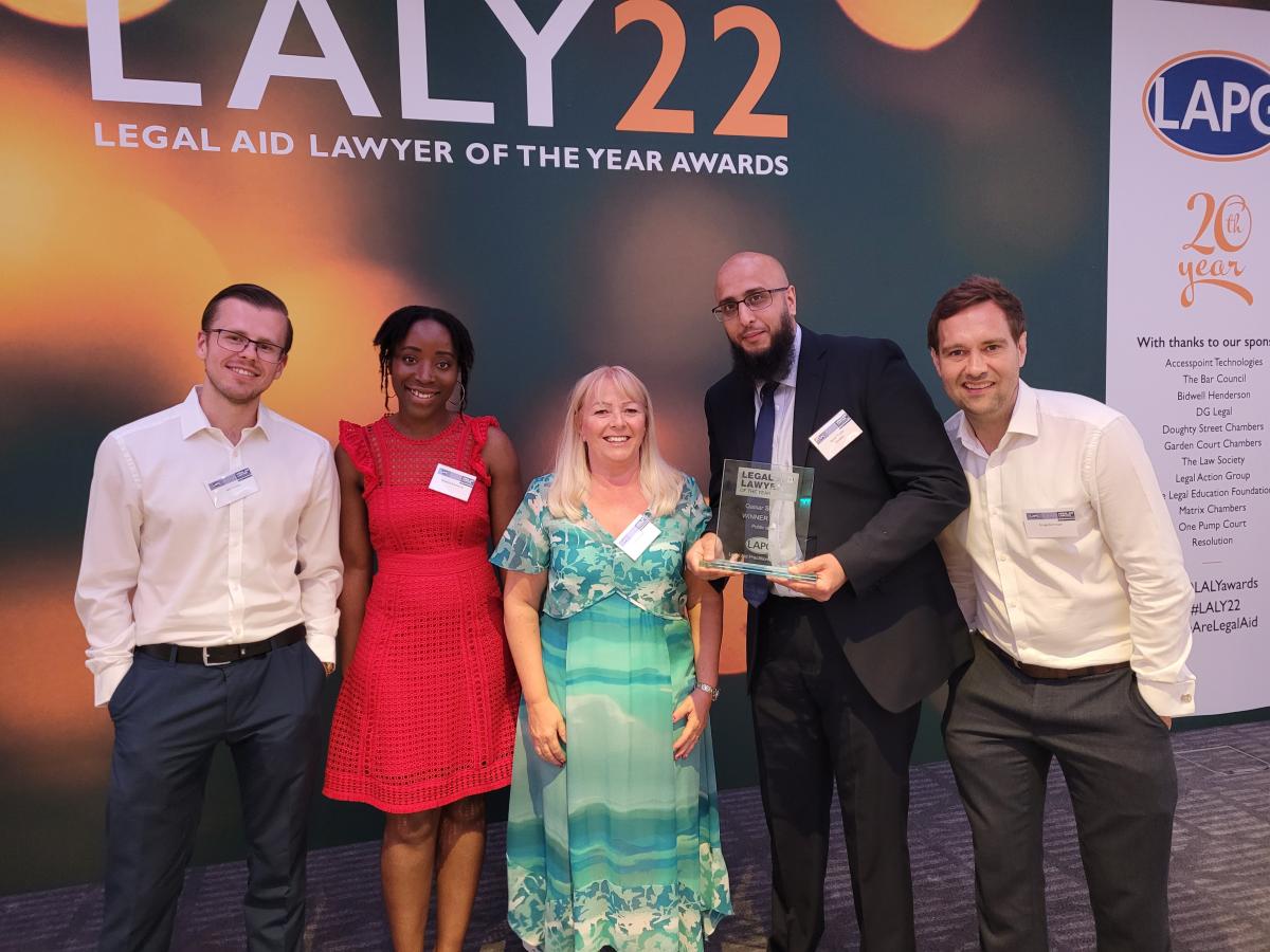 Qaisar Sheikh wins Legal Aid Lawyer of the Year award