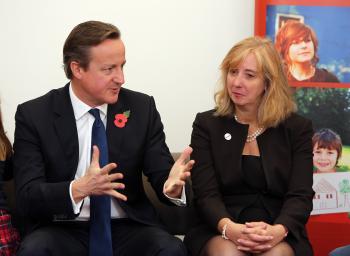 David Cameron meets Coram CEO Carol Homden and adoptive parents