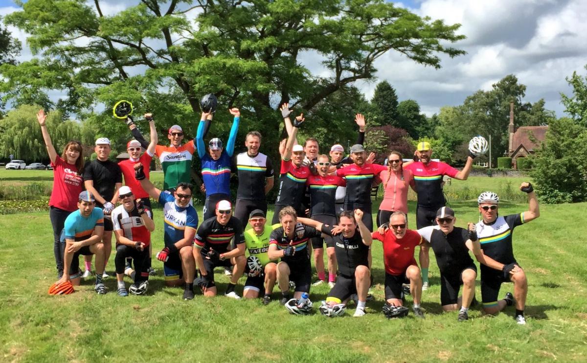 Club Peloton celebrate reaching £1 million in funds raised for Coram