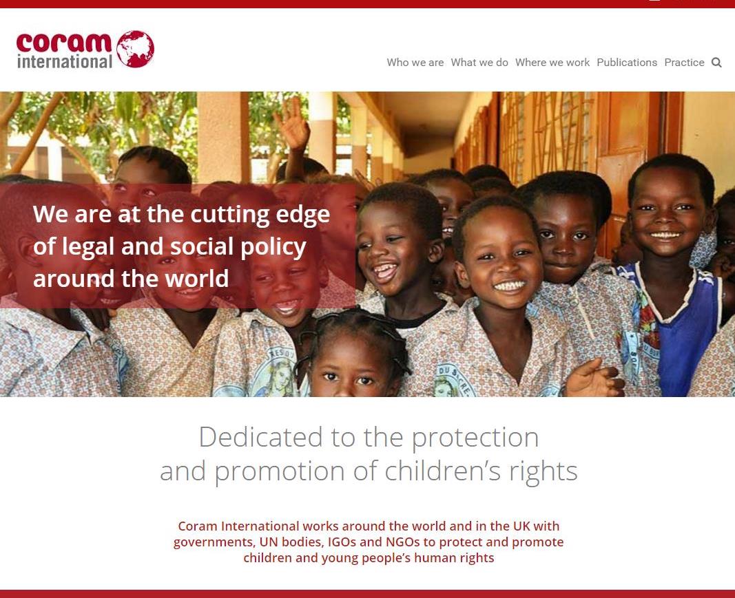 Image of Coram International website homepage