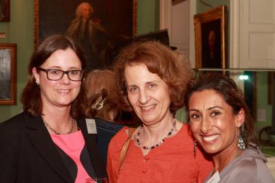 Chair of The Coram Women's Chapter, Helen Pickstock with CCLC's Director of International Programmes and Research Professor Carolyn and Saira Khan.