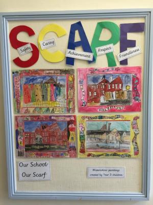 CLE SCARF display at Allerton Primary School